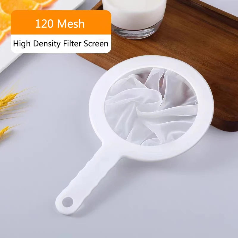 120/200/400 Mesh Reusable Nylon Ultra Fine Filter Mesh Aquarium Harvest Shrimp Filter Net Food Grade Strainer Spoon  Food Filter