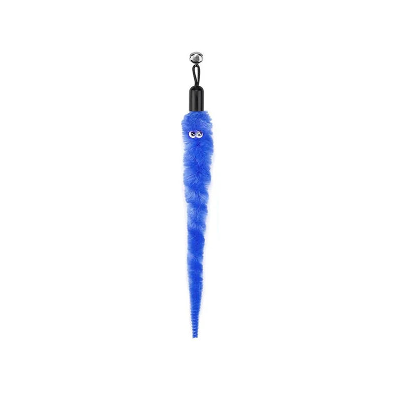 Cat Feather Toy Accessories False Mouse Worm Toy with Bell Kitten Cat Toys Interactive Replacement Refill Foam Ball Training