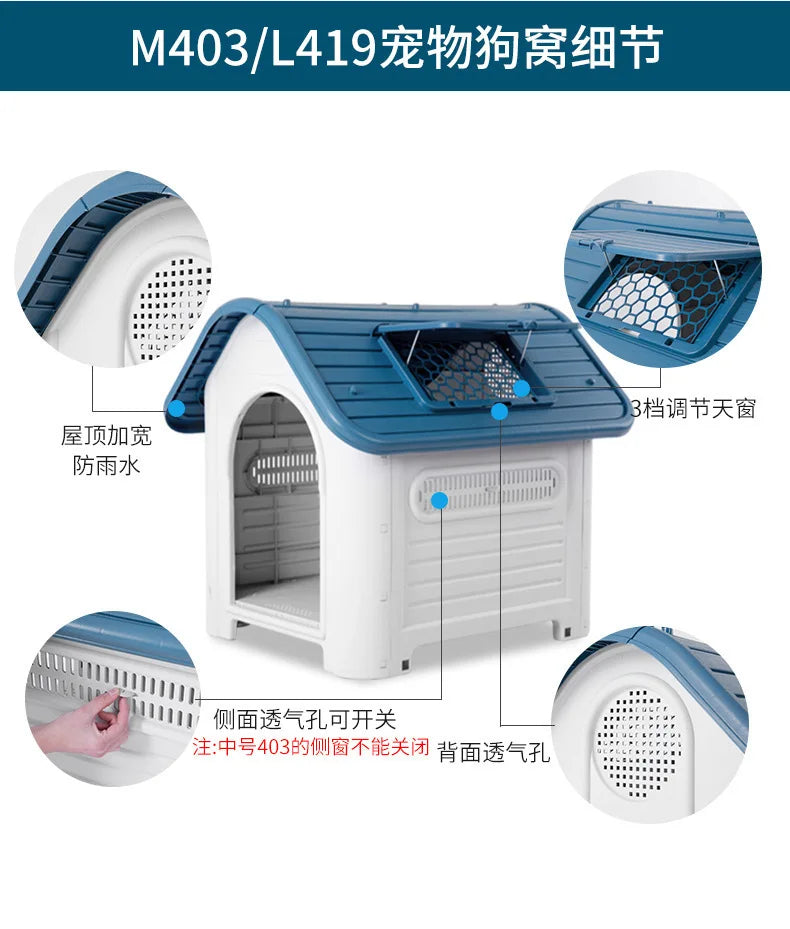 Dog house, outdoor nest, four-season universal room, summer sun protection, large dog house, cage cat nest, villa manufacturer w
