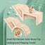 Wood Hamster Hideaway Toy Wooden Hamster House with Climbing Ladder Small Animals Castle Home for Dwarf Mice Gerbils Small Pets