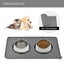 Silicone Dog Cat Bowl Mat Non-Stick Pet Fountain Tray Waterproof Food Pad Puppy Dogs Feeding Drinking Mat Easy Washing Placemat