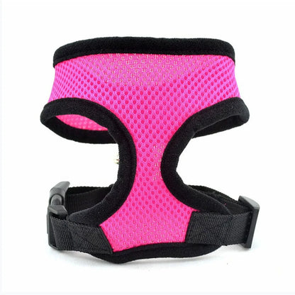 Adjustable Soft Dog Harness Nylon Breathable Mesh Walk Out Harness Vest Collar for Pets Small Medium Large Dog Chest Strap Leash