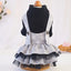 Dogs Denim Suspender Skirt Striped T-Shirt Cats Cute Fashion Cartoon Puppy Strapped Dress Suit Birthday Garden Walking Clothes