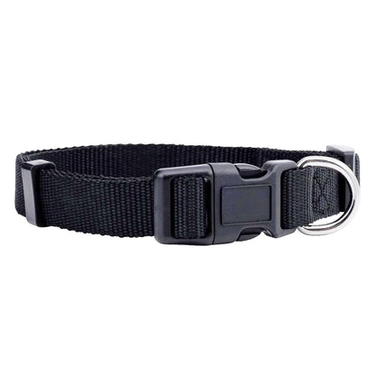 Basic Nylon Dog Collar with Quick Release Buckle Adjustable for Small Medium Large Dogs Bulldog Training Supplies Pet Accessorie