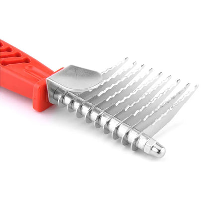 Dog Comb Pet Grooming Tools Dog Rake Comb Trimmer Stainless Steel Cat Dog Comb for Dematting Removing Dead Matted & Knotted Hair