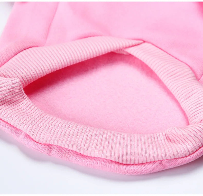 Fleece Lined Dog Hoodies Cute Girl Dog Sweatshirt Spring Winter Doggie Clothes Puppy Coat with Hat Pet Apparel for Small Dogs
