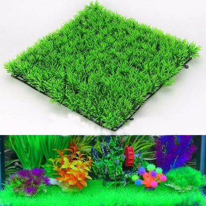 Fish Tank Aquarium Artificial Underwater Plant Lawn Aquarium Accessories Decor Green Fake Water Plants Plastic Artificial Decor