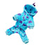 Cosplay Dinosaur Dog Halloween Costume for Small Dogs Dress Up Hoodies Thermal Velvet Padded Dog Pajamas Winter Puppy Jumpsuit