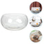 Round Fish Tank Simple Bowl Vase Glass Drum Hydroponic Plant Terrarium Clear Office