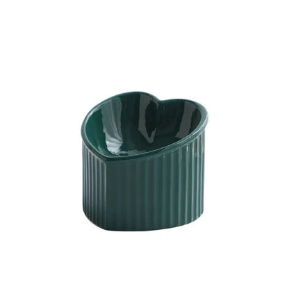 Handcrafted Colorful Ceramic Pet Bowl with Slanted Mouth Design - Ideal for Cats and Small Dogs High Quality