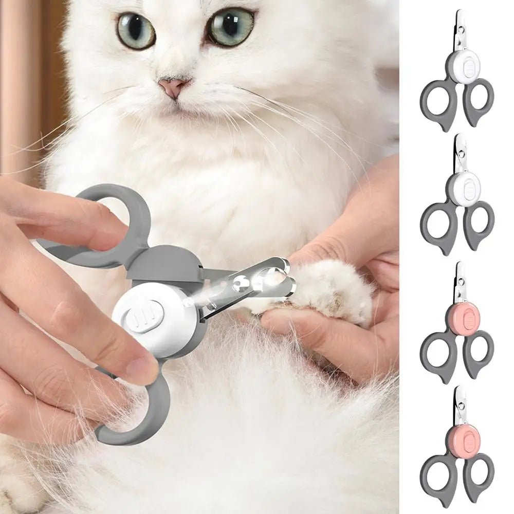 Lighted Dog Nail Clippers LED Dog Nail Cutters With Light Ergonomic Grip Pet Nail Clipper Illuminates Kitten Puppy Beauty Tools