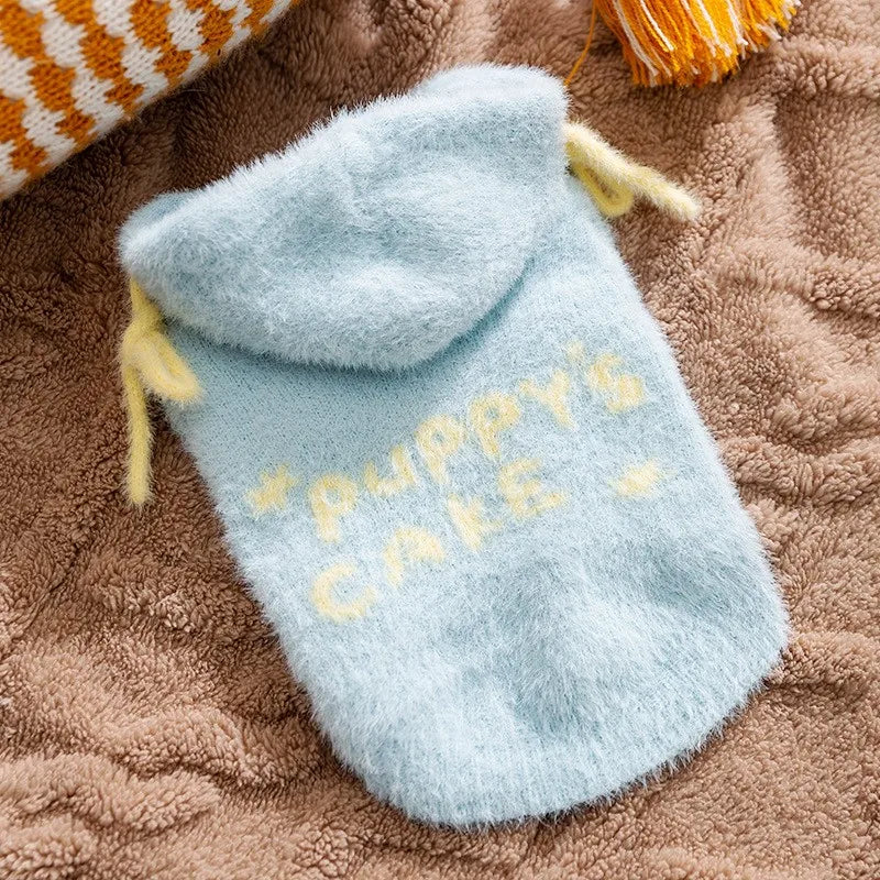 Cute Pet Dog Sweater Winter Dog Warm Clothes Palid Puppy Coat Chihuahua Bichon Yorkie Clothing Sweaters and Hat Set Dog Costume