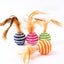 Interactive Sisal Cat Scratching Ball Toy For Kitten Teeth Cleaning Pet Supplies Shuttlecock Feather Blanket Ball Toy