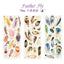 3pcs Kawaii Feather Dragonfly Bird Jellyfish Decorative Stickers Pack Scrapbooking Material Label Diary Phone Journal Planner
