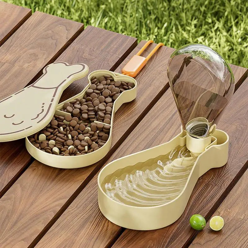 Dog Water Bottle Outdoor Pet Water Cup Food Container Portable Pet Travel Water Bowl 2-in-1 Leak Proof Drinking Cup Food