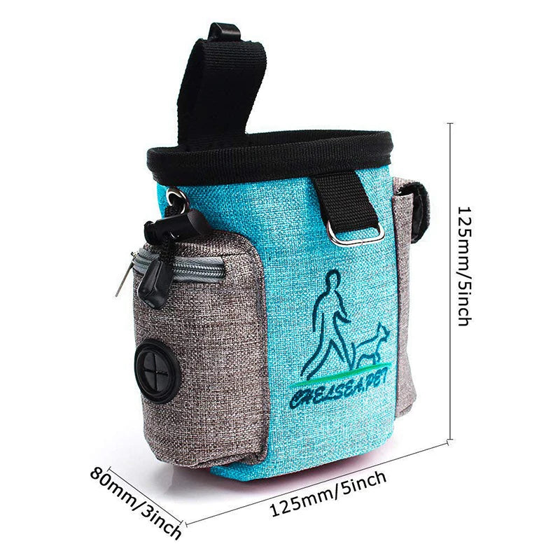 Outdoor Dog Trainings Bag Durable Poly 8 Colors Treat Bag  Dog Walking Snack Pouch Detachable Puppy TrainSnack Reward Waist Bag