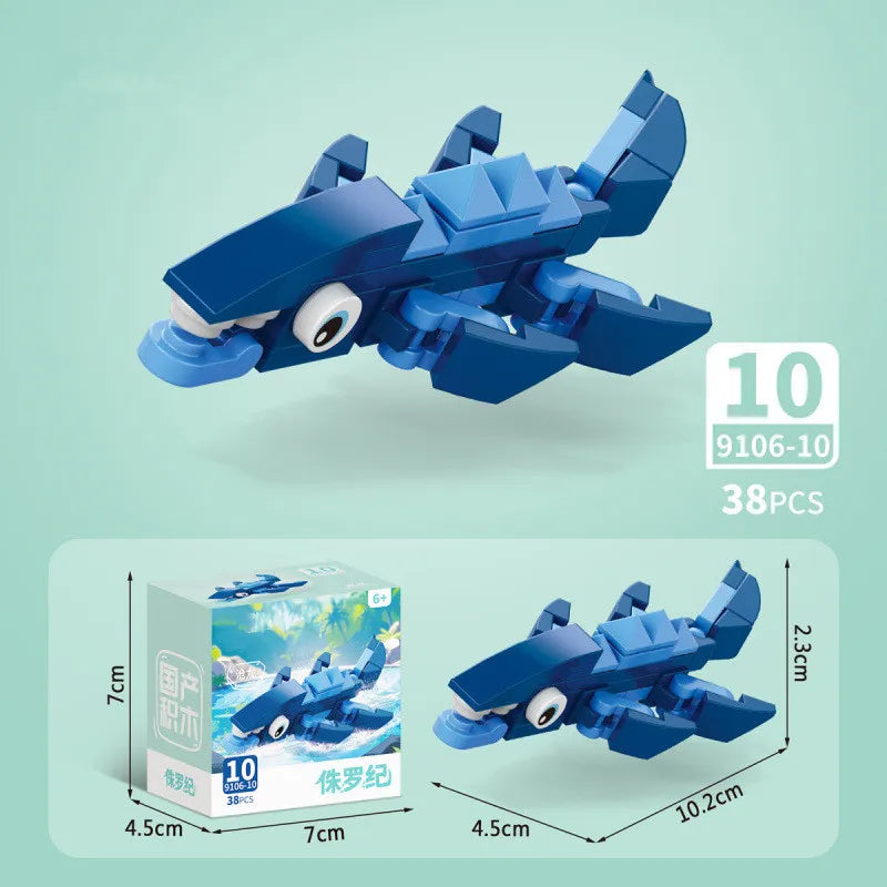 Insect World Animals Scorpion Mantis Ants Spider Birds Marine Animal Building Blocks Toys Desktop Ornaments Bricks Kids Gift