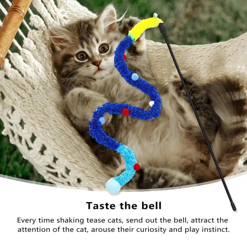 Cat Wand Toys Cat Wand Toys With Bells Cat Teaser Stick With String Toys And Bells Fun Training And Exercises For Indoor Cats