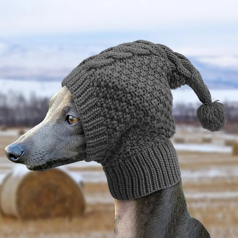 Dog Knit Hat With Earmuff Winter Dog Knitting Caps Soft Puppy Warm Hood Neck And Head Protector Knitting Hat Cute Pet Apparel