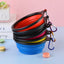 Pet Dog Collapsible Bowl Folding 350ml Silicone Bowl Outdoor Travel Portable Puppy Food Container Feeder Dish Bowl Pet dog bowls