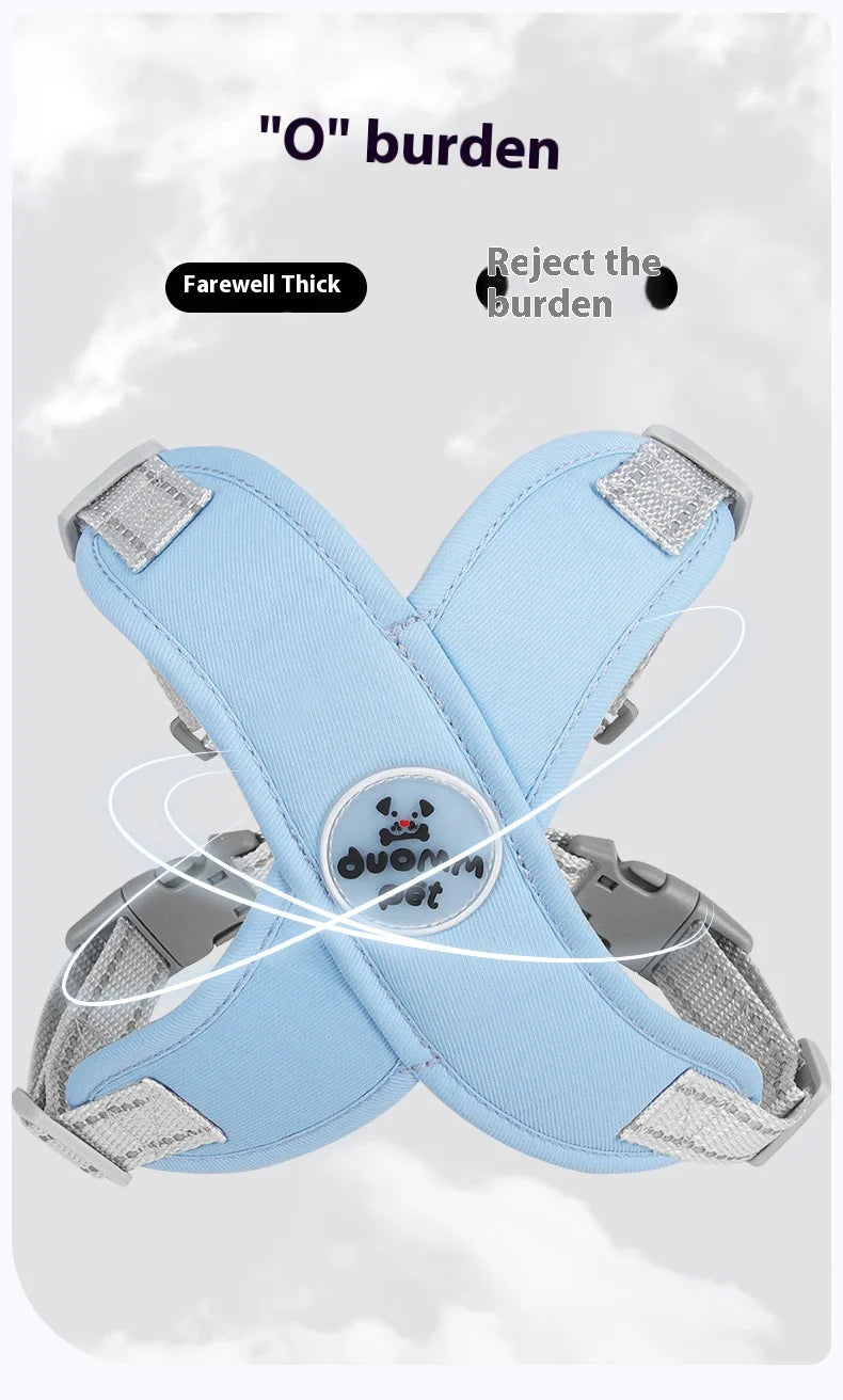 New breathable pet chest harness vest style reflective dog leash pet leash