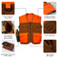 Bassdash Unisex Upland Game Field Water-Resistant Bird Hunting Vest with Multi Pockets Brown/Orange Men Women FV11