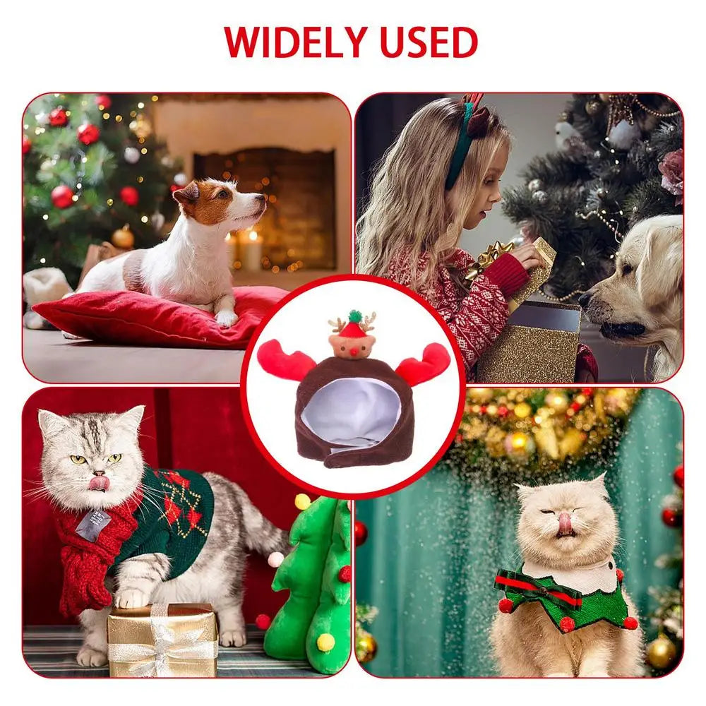 Dog Christmas Hat Cats Christmas Costume Breathable And Soft Christmas Dog Hat Costume For Small To Medium Pets Dogs Cats