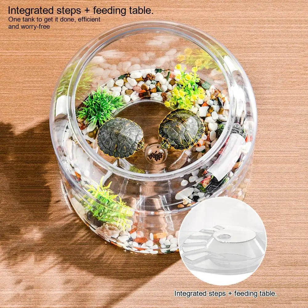 Large Turtle Tank Transparent Turtle Aquarium Turtle Tank With Lid Turtle Terrarium Tortoise Enclosure With Removable Cover