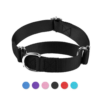 Martingale Heavy Duty Nylon Dog Collar for Small, Medium, Large Breeds Adjustable Safety Training Collar