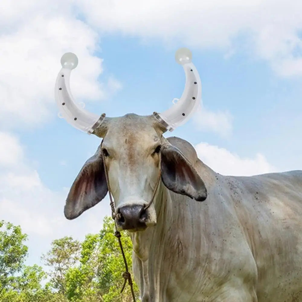 Cow Horn Protective Covers 1 Pair Cow Anti-Fight Horn Protector Cover Breathable Avoid Fence Damage Protector for Aggressive