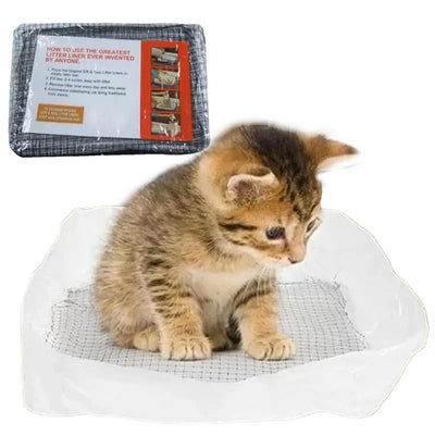 Durable Cat Litter Bags Liners 10Pcs Reusable Cat Litter Liners Bag Pet Hygienic Litter Box Liner Pet Cat Excrement Liners