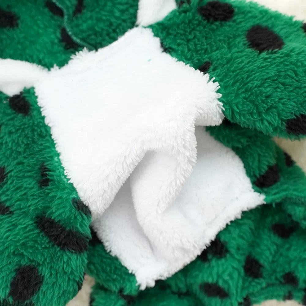 Pet Frog Costumes for Party Funny Small Dog Cat Cosplay Coat Hoodie Outfits Warm Winter Fleece Puppy Clothes Chihuahua Jumpsuit