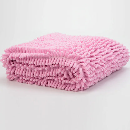 Pet Dog Towel, Super Absorbent Microfiber Towel with Hand Pockets, Quick Dry Shammy Towel Dog Bathing Supplies, Machine Washable