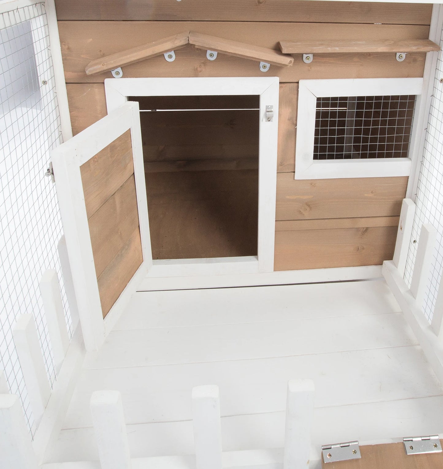in stock FCS Cheap Outdoor Wooden small animal cage pet rabbit hutch bunny House