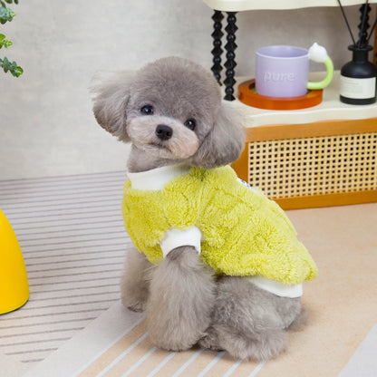Thermal Fleece Dog Vest 2024 Winter Puppy Clothes for Small Dogs, Heart Pattern Dog Pullover Shirt Chiwawa Yorkie Pet Apparel