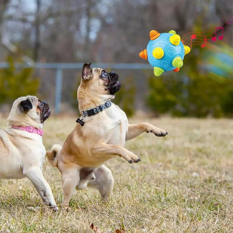 Interactive Dog Toy Ball LED Flash Music Dog Toy Ball Pet Bouncing Balls Interactive Jumping Toys For Dogs Playing Running