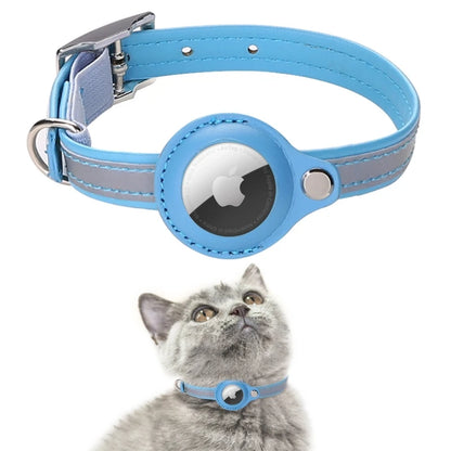 Adjustable Leather Pet Collar for Apple Airtag, Location Tracker, Dog, Cat, Anti-lost, Reflective Protection Case,Dog Products