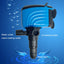 15W 25W Fish Tank Water Pump Aquarium 220V-240V Submersible Pump For Water Cycle and Pumping of the Fish Tank 3In1