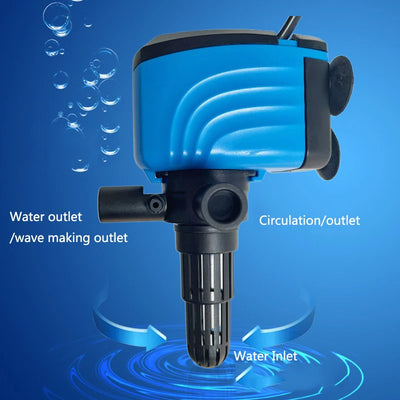 15W 25W Fish Tank Water Pump Aquarium 220V-240V Submersible Pump For Water Cycle and Pumping of the Fish Tank 3In1