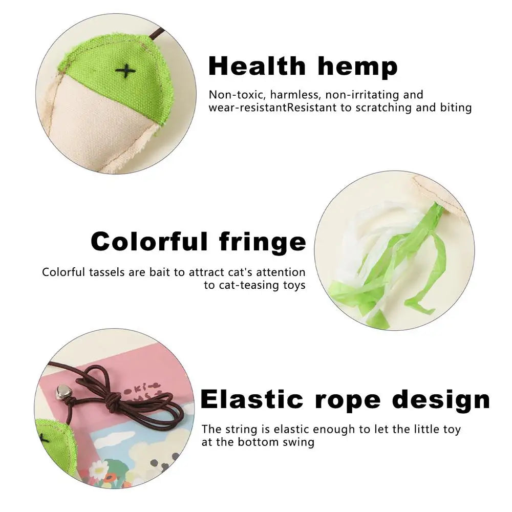 Fish Cat Toy Interactive Cat Toy Cat Toys With Bell For Indoor Outdoor Cats Interactive Fishing Stitchable Toy Interactive Game