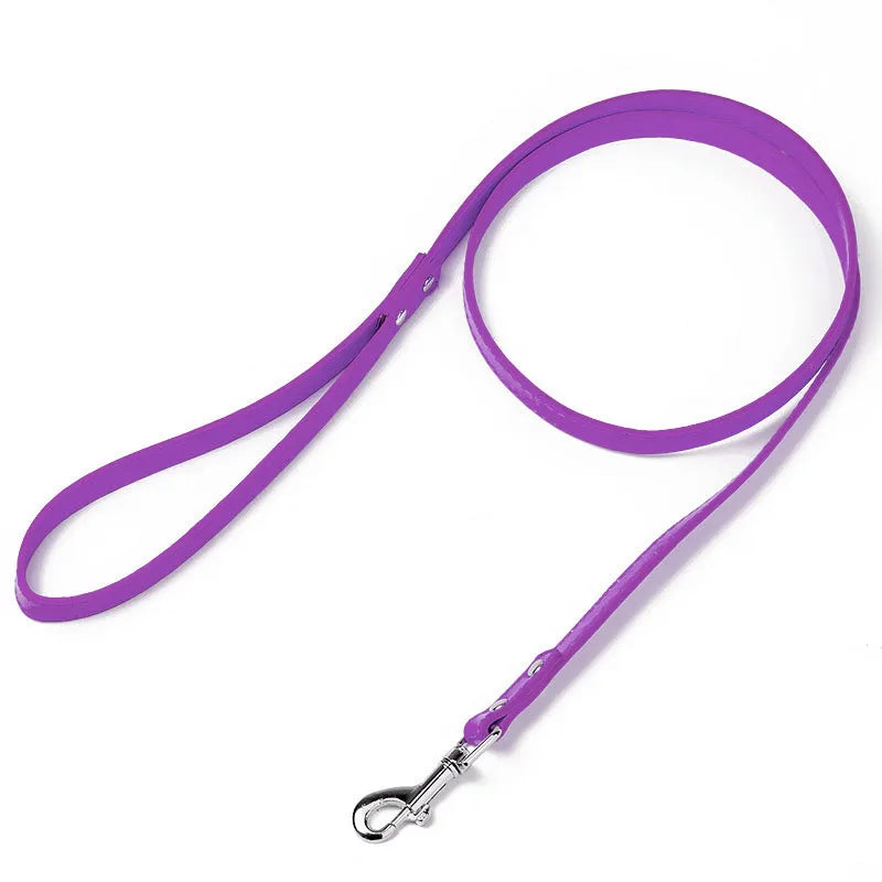 Leather Dog Leash Pet Dog Training Leash Rope Colorful PU Puppy Dog Walking Leash for Large Medium Small Dogs Pet Supplies 120cm