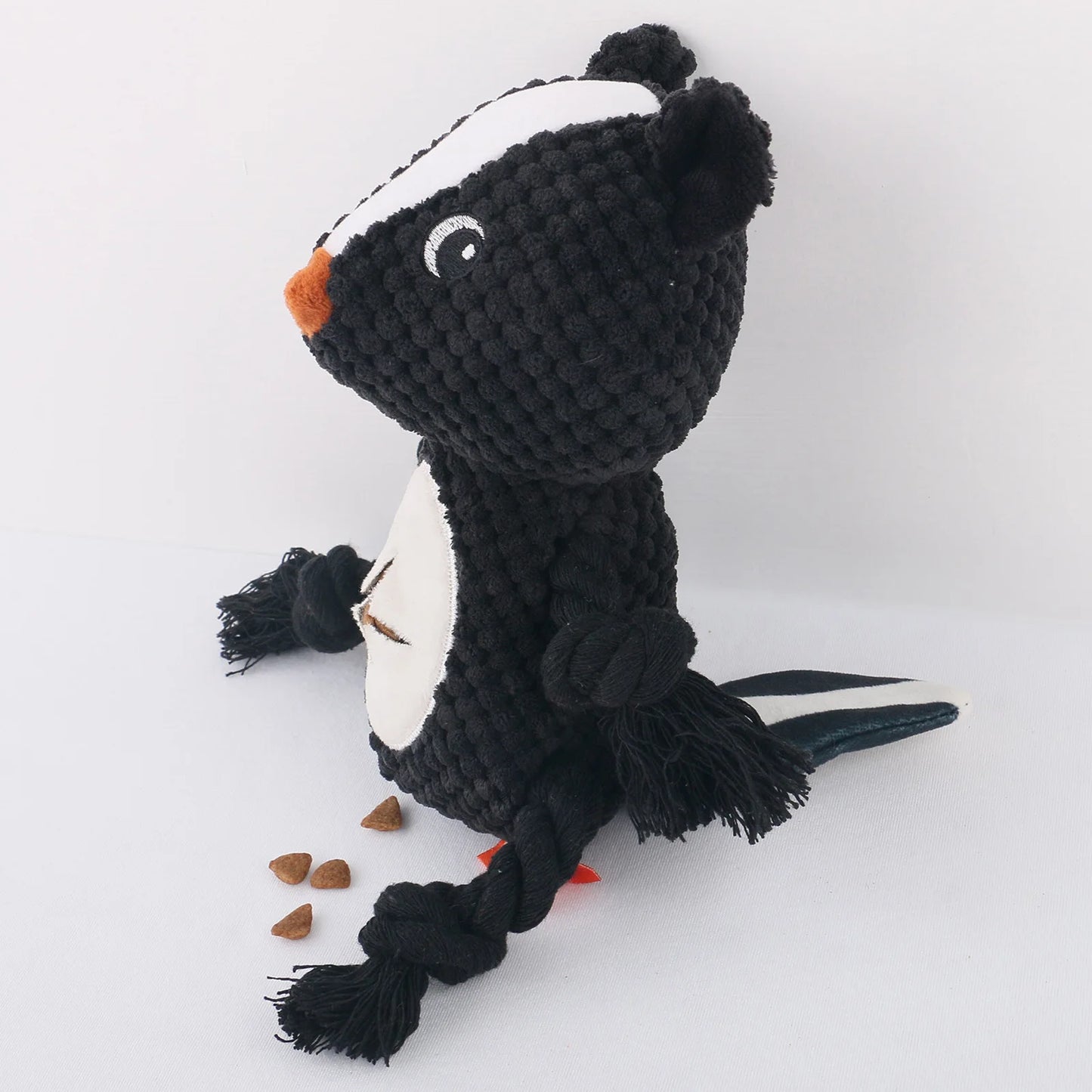 Dog Plush Toy Products Bite-resistant Plush Stuffed With Squeaky Tibetan Food Interactive Pet Dog Toy Skunk Fleece Squeak Toys
