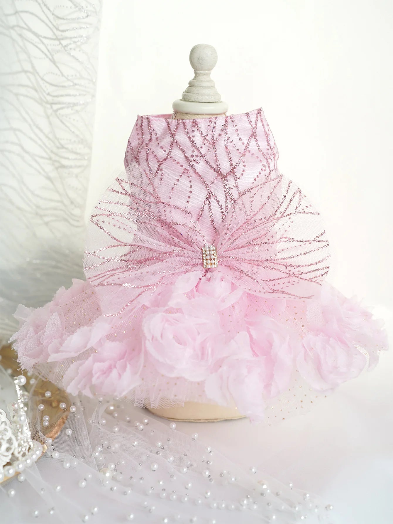 Dog Dress for Small Dogs Prom Party Princess Wedding Dresses Luxury Design Girl Dog Clothes Pomeranian Puppy Cat Costume Outfits