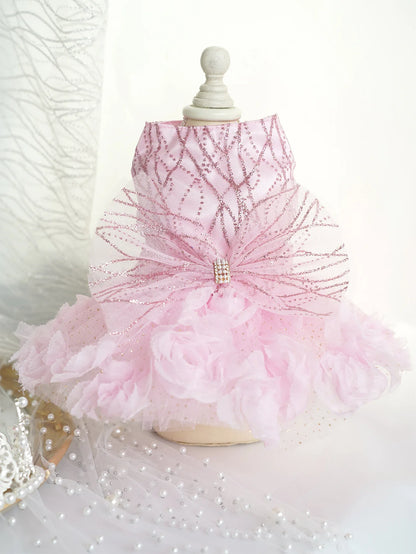 Dog Dress for Small Dogs Prom Party Princess Wedding Dresses Luxury Design Girl Dog Clothes Pomeranian Puppy Cat Costume Outfits
