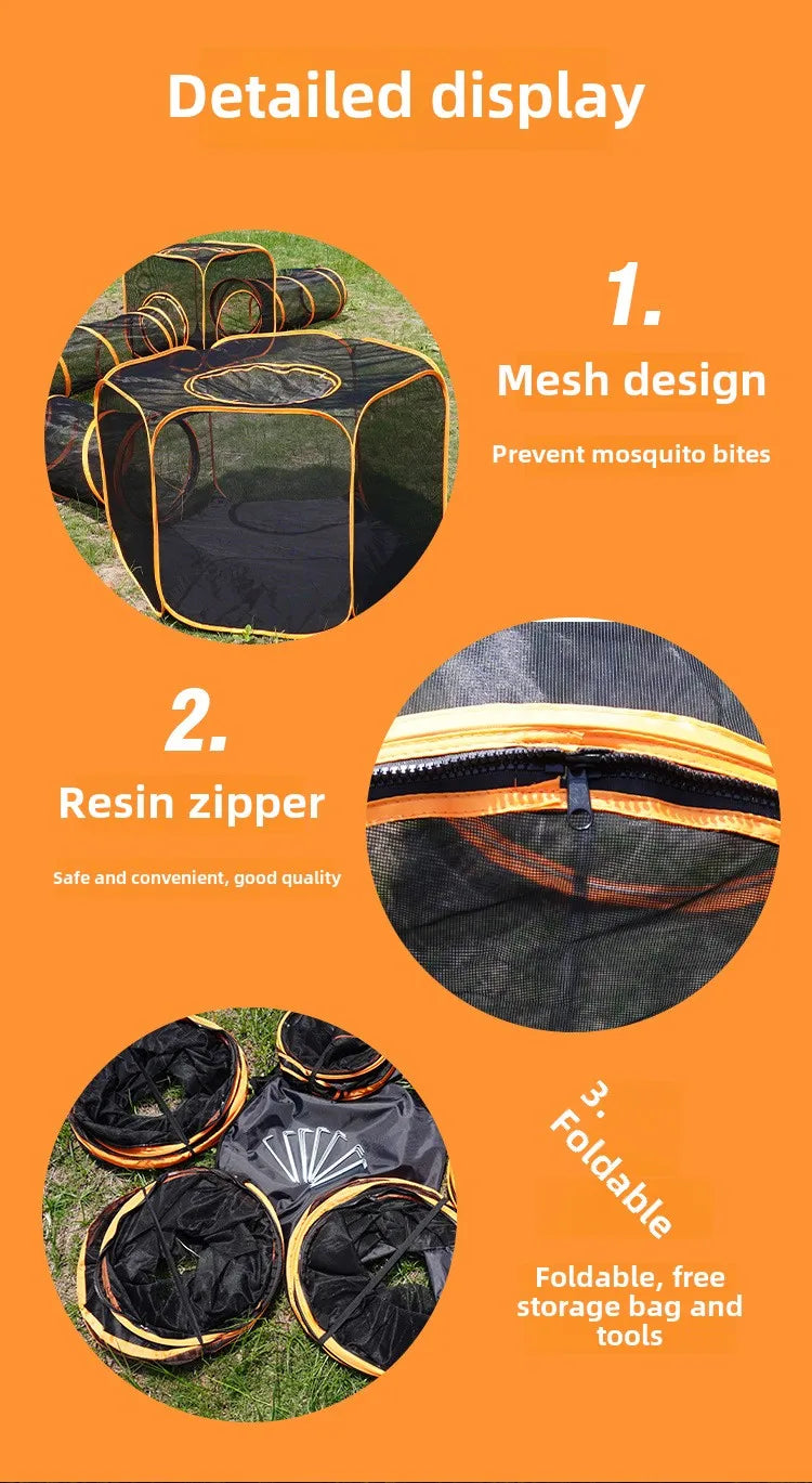 Amazon new outdoor cat with road outdoor dog tent dog game channel pet cage dog cage cat cage pet pass