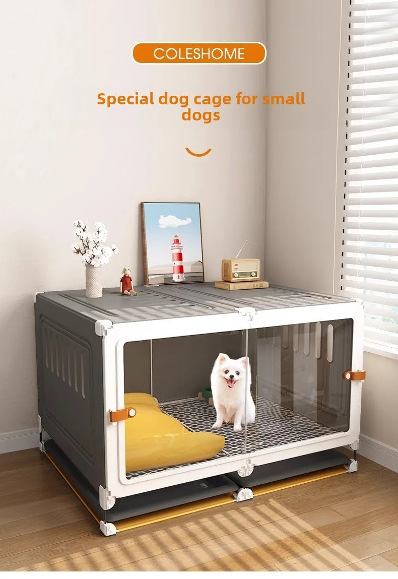 Dog Cage Small Dog Home Indoor Kennel Toilet Integrated Dog Fence Medium Dog Teddy Bigbear Dog Cage