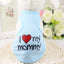 Cute Paw Printed Heart Love Design Small Dog Vest Clothes Summer Spring TShirts For Dogs Costume Puppy Dog Accessories Chihuahua