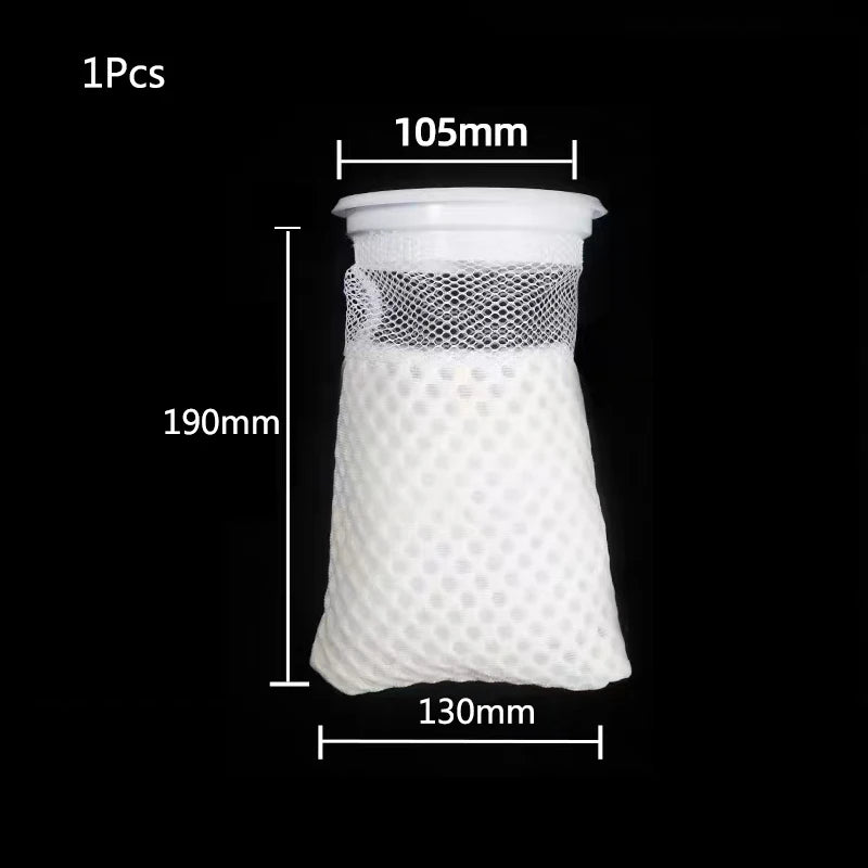 Anti Overflow Aquarium Filter Bag with Frame Washable Reusable Mesh Foam Carpet Sock Bag for Fish Marine Filtration System Hot