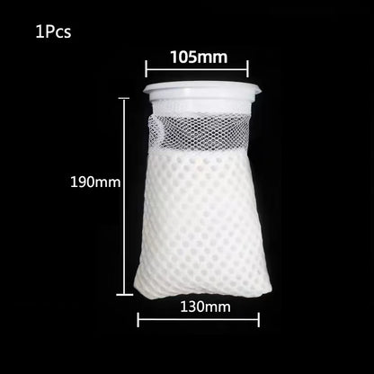 Anti Overflow Aquarium Filter Bag with Frame Washable Reusable Mesh Foam Carpet Sock Bag for Fish Marine Filtration System Hot