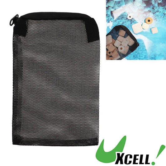 UXCELL Aquarium Filter Media Bags Fine Zipper Mesh Filter Bags for Fresh Saltwater Tanks Reusable Fish Tank Filter